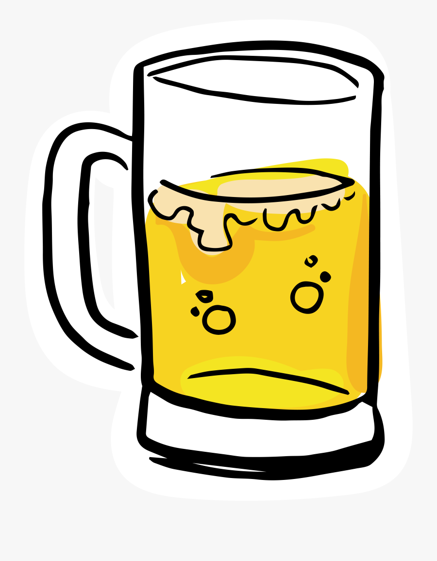 Clip Art Beer Pitcher Clipart - Beer Drawing Transparent Background, Transparent Clipart