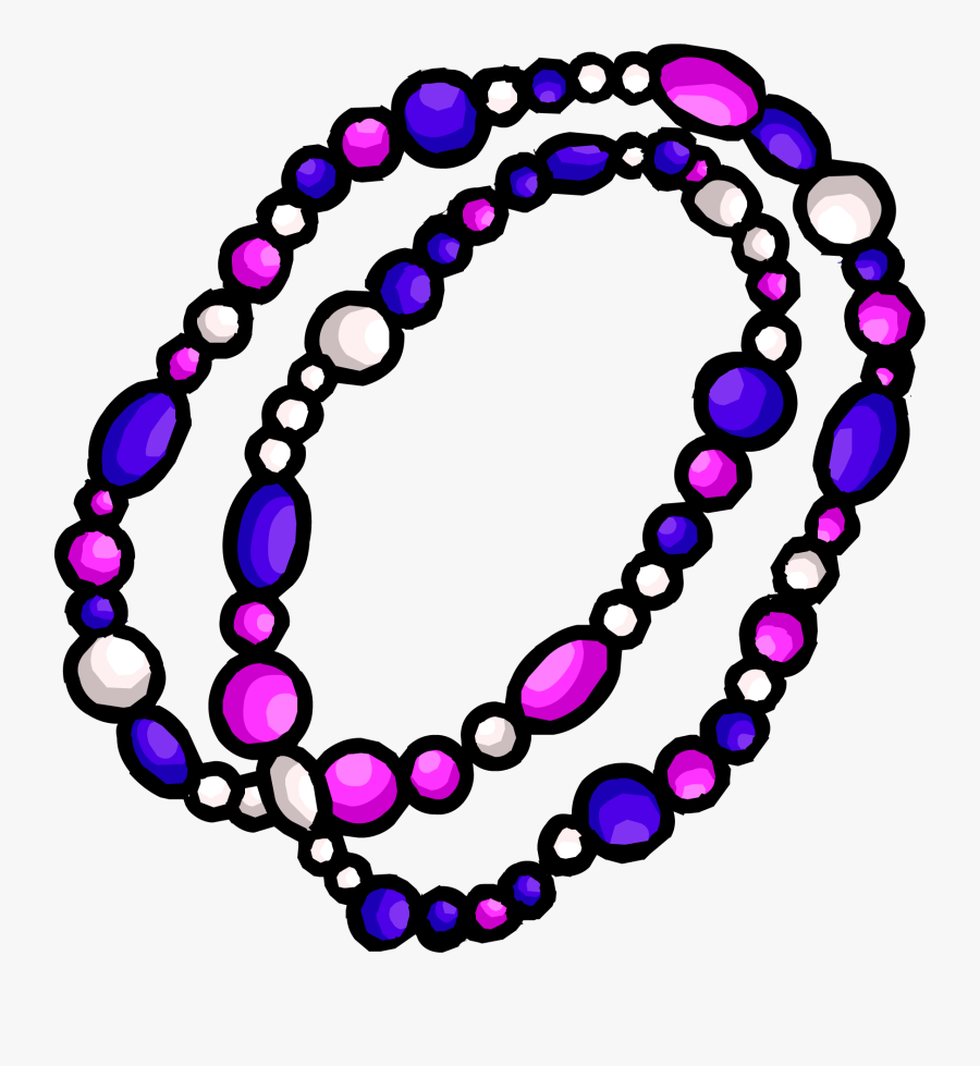Transparent Mardi Gras Clipart - Beaded Necklace Clip Art, Transparent Clipart
