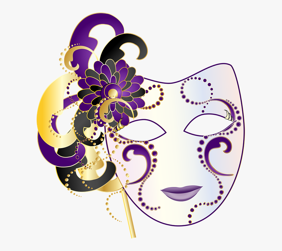 Transparent Mardi Gras Mask Png - Mascara De Fiesta Png, Transparent Clipart