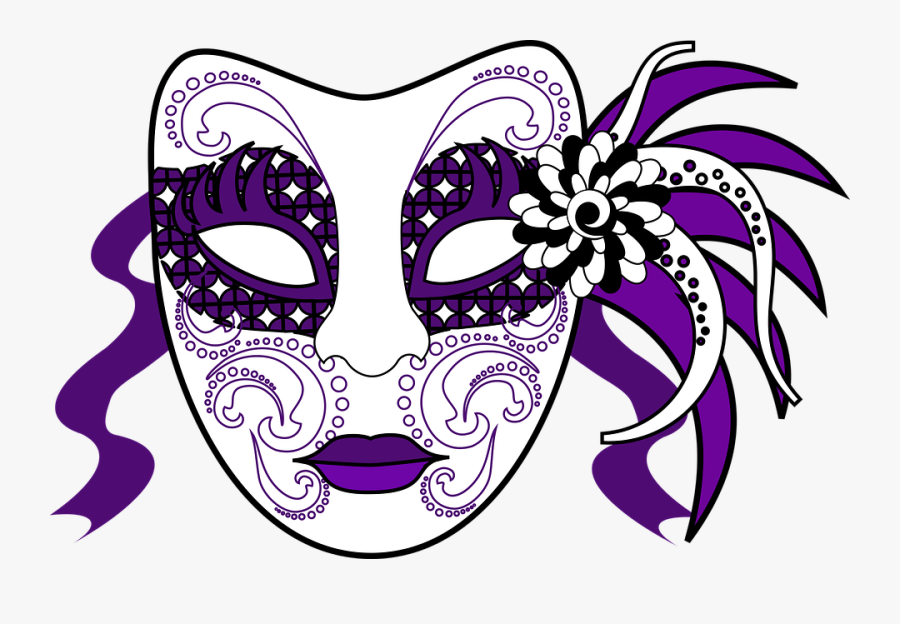 Graphic, Mardi Gras Mask, Mardi Gras, Lent, Fat Tuesday - Mask Falls Off, Transparent Clipart