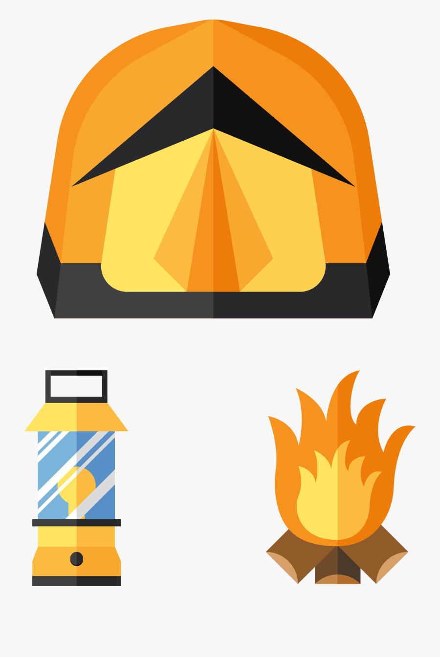 Camping Bonfire Clip Art - Survival Backpack Icon, Transparent Clipart