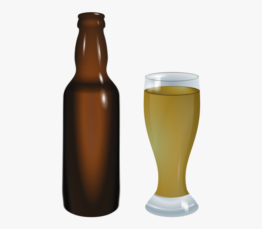 Clipart Beer Bottle - Brown Beer Bottle Cartoon, Transparent Clipart