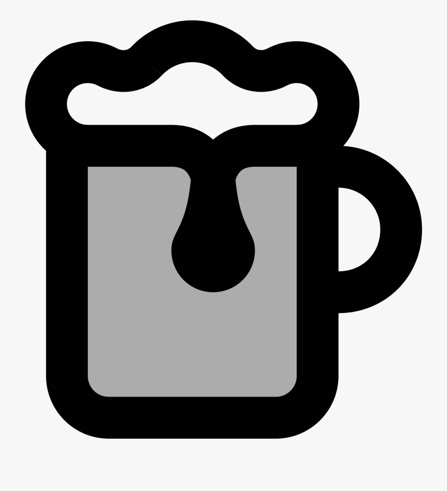 A Beer Icon Will Be A Cup Or Mug And The Mug Will - Sign, Transparent Clipart