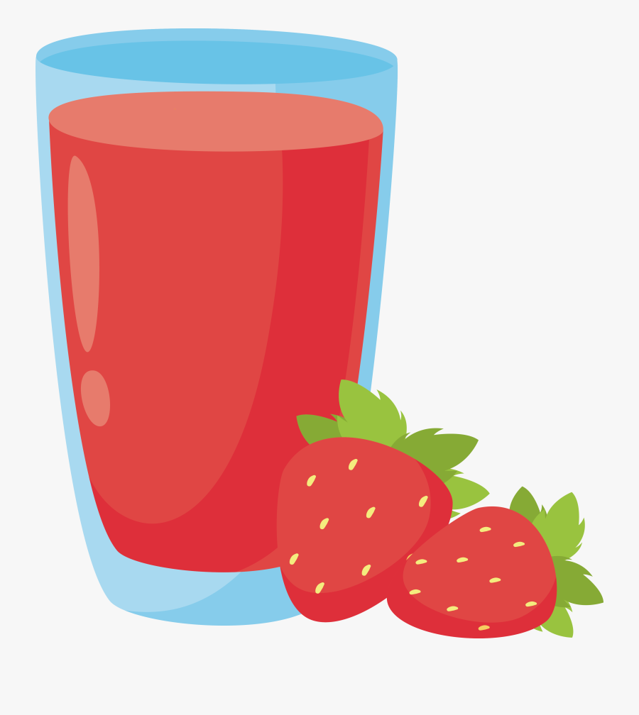 Orange Juice Strawberry Juice Apple Juice - Strawberry Juice Vector Png, Transparent Clipart