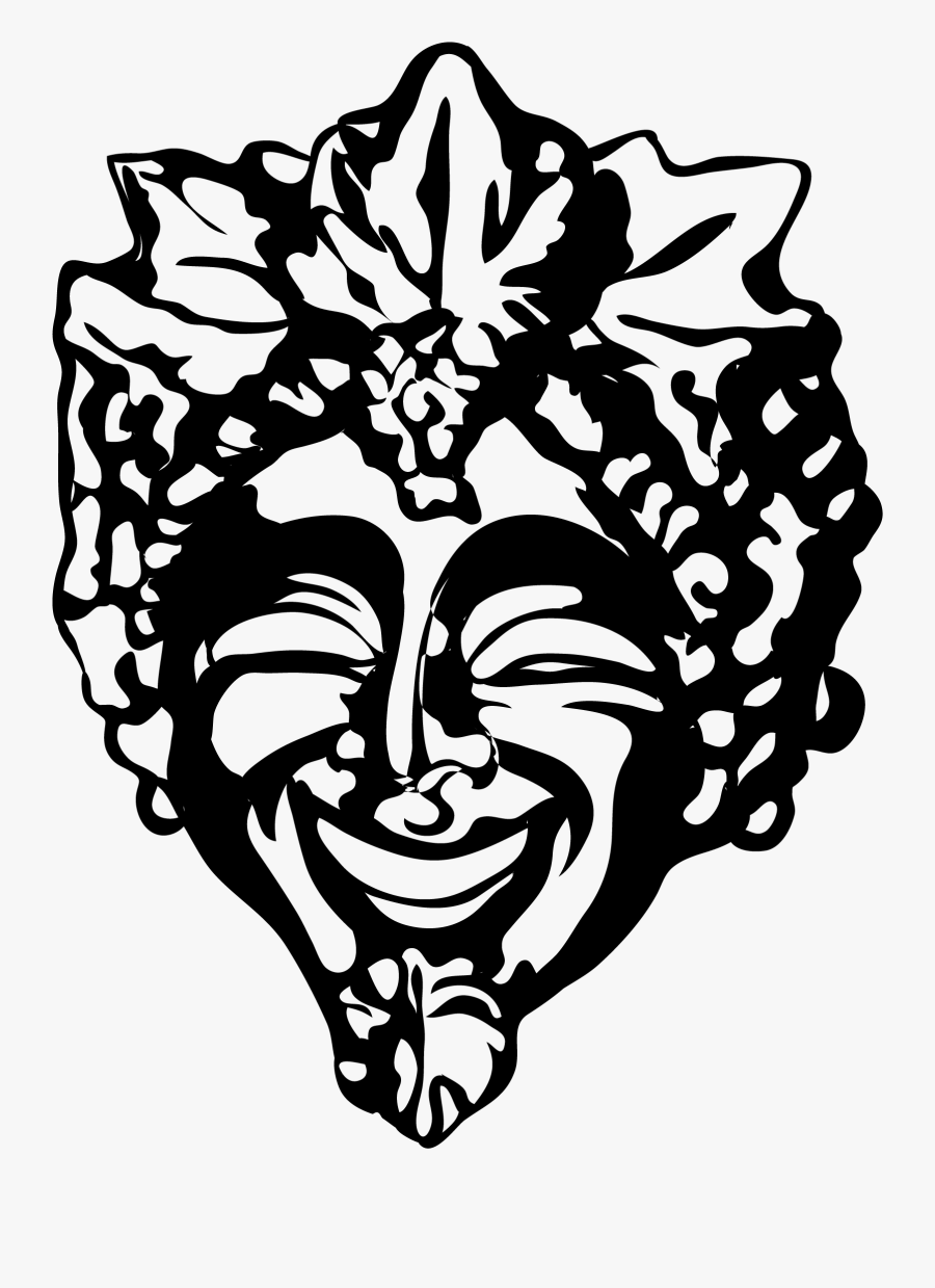 Mardi Gras Mask Black Outline Clip Art, Transparent Clipart