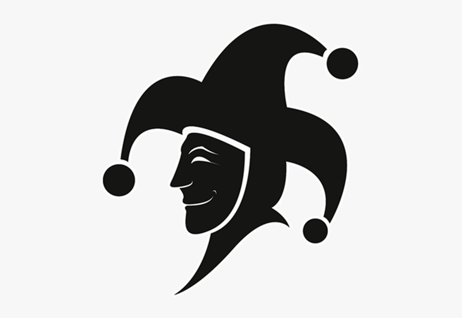 Jester Black And White, Transparent Clipart