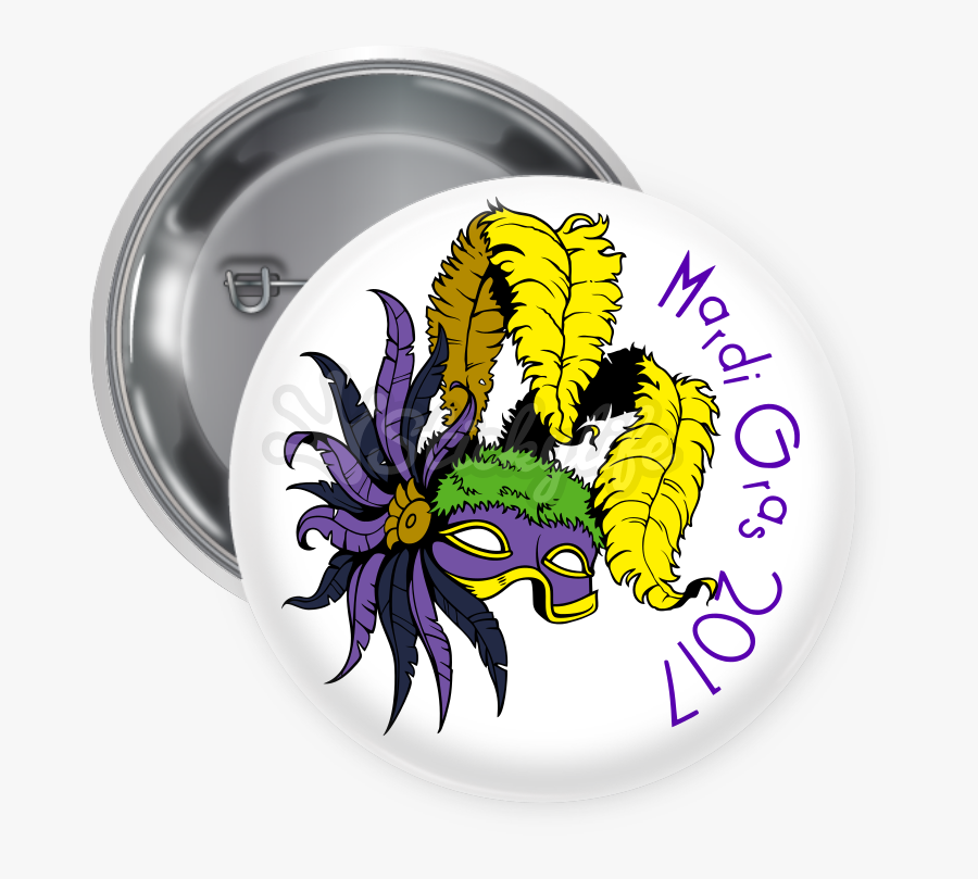 Mardi Gras Pin Backed Button - Save The Turtles Pin, Transparent Clipart