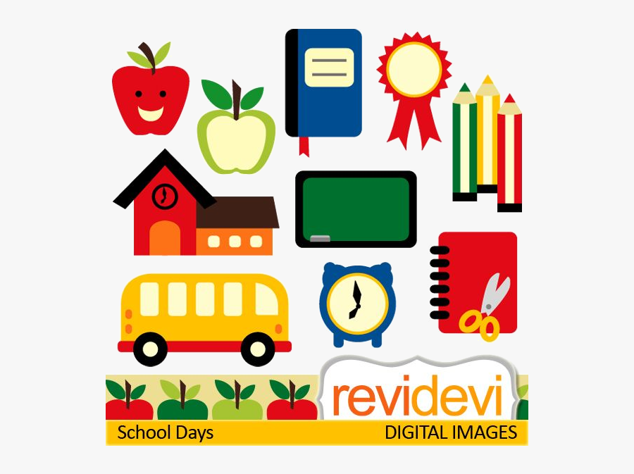 September School Clipart Collection Transparent Png - Back To School Theme Clipart, Transparent Clipart