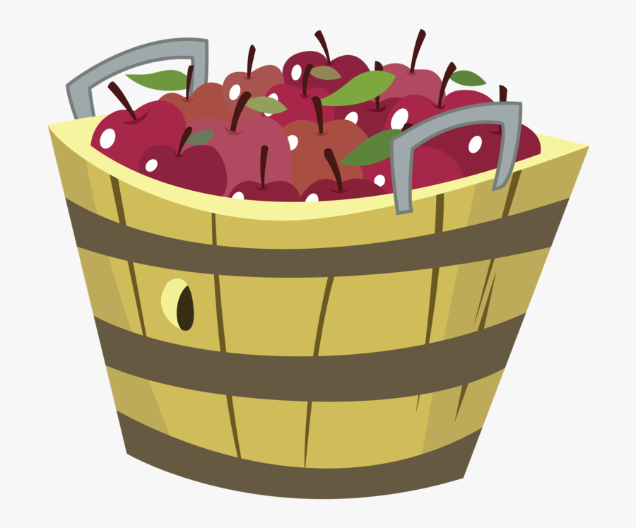 Apples Clipart Bucket - Empty Apple Basket Clipart, Transparent Clipart
