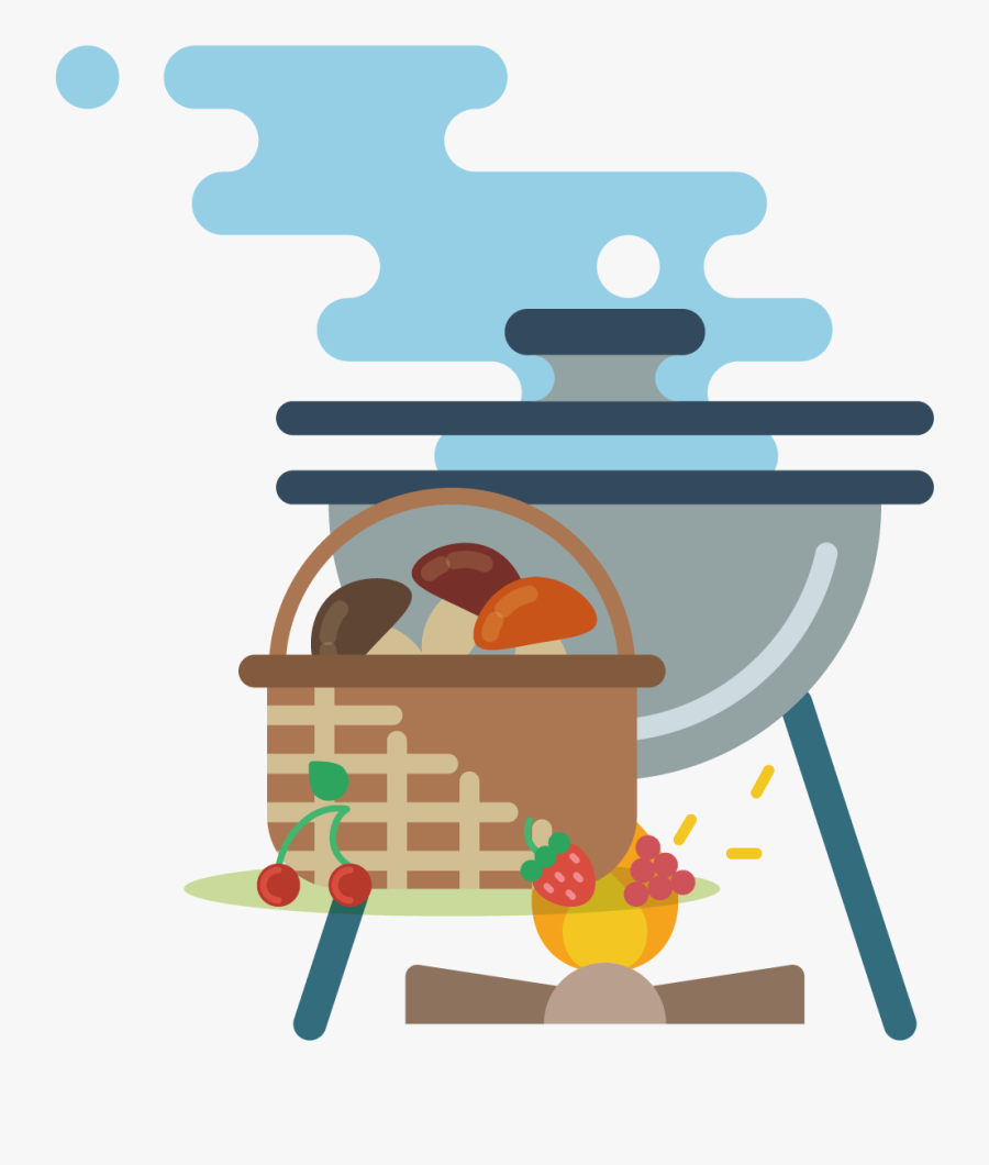 Kisspng Camping Barbecue Grill Clip Art Cook Mushrooms - Clip Art, Transparent Clipart