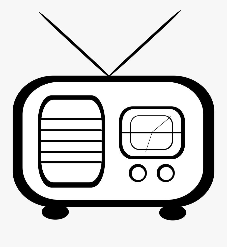Black Amp White Clipart Radio - Radio Clip Art, Transparent Clipart