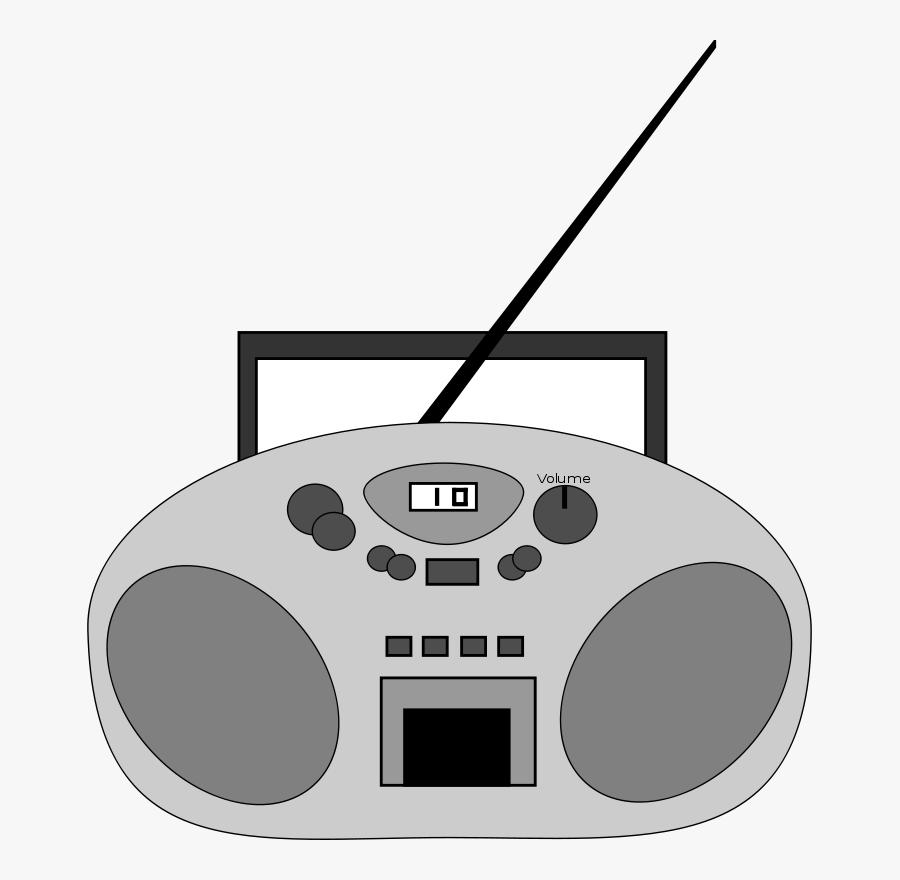 Radio With Antenna Vector Clip Art - Radio Clip Art Free, Transparent Clipart