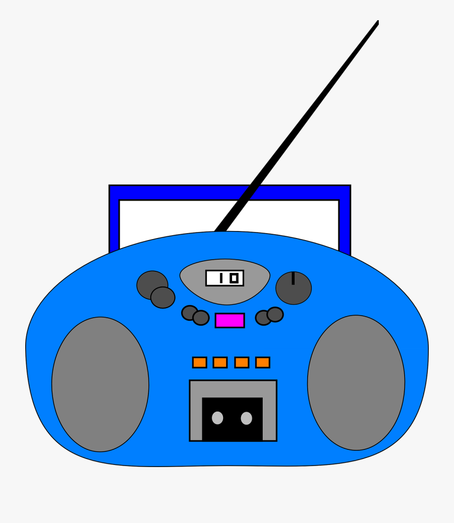 Blue Radio Svg Clip Arts - Clipart Of A Radio, Transparent Clipart