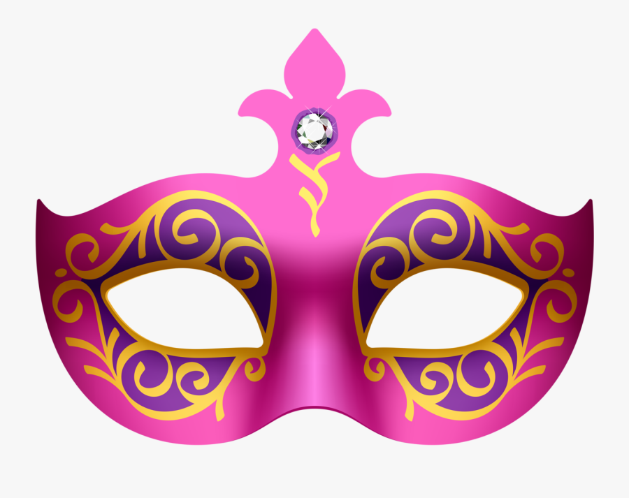 Masquerade Mask Clipart Pink, Transparent Clipart