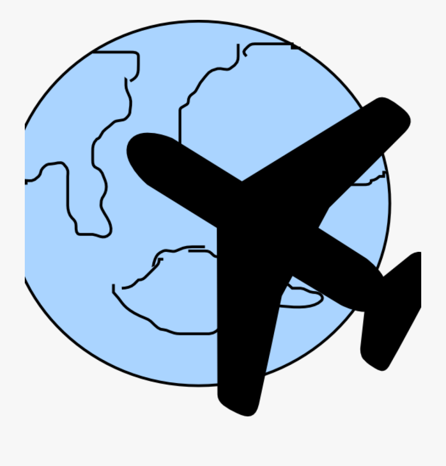Airplane Clipart Free Camping Clipart - Airplane And Map Clipart, Transparent Clipart