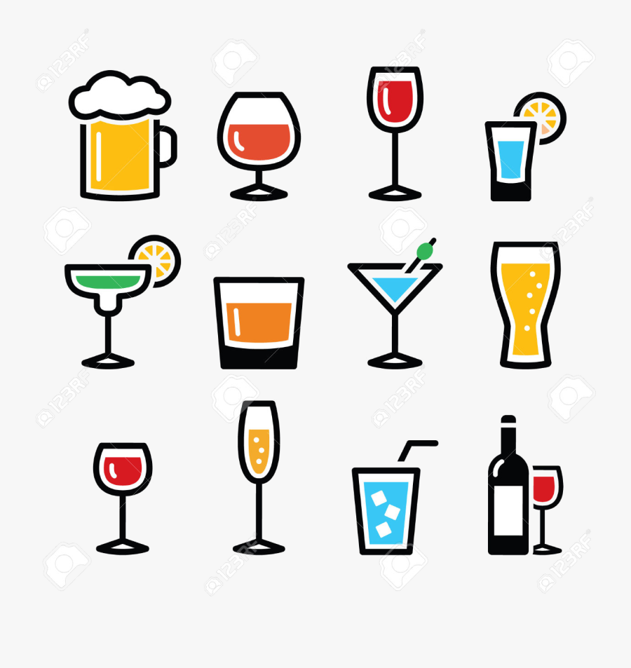 Alcohol Clipart Free Best On Transparent Png - Drink Icons, Transparent Clipart