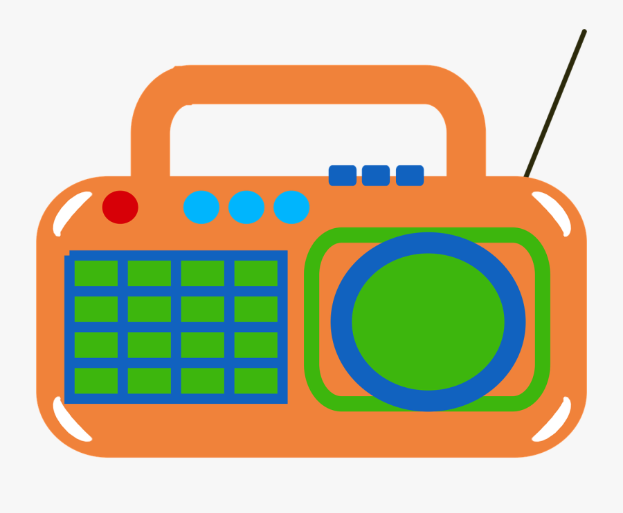 Radio Retro Orange Clip Art Clip Art Transparent - Cute Radio Clipart, Transparent Clipart