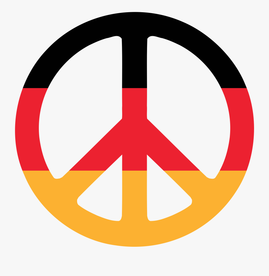 Germany Clip Art - Germany Flag Peace, Transparent Clipart