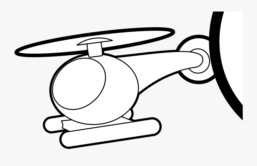 Radio - Clipart - Black - And - White - Helicopter Clip Art Black And White, Transparent Clipart