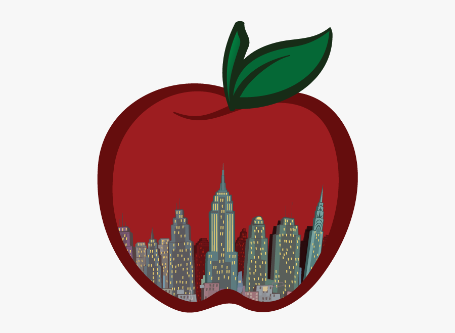 Periodical Clipart Image Freeuse Download - New York Cartoon Apple, Transparent Clipart