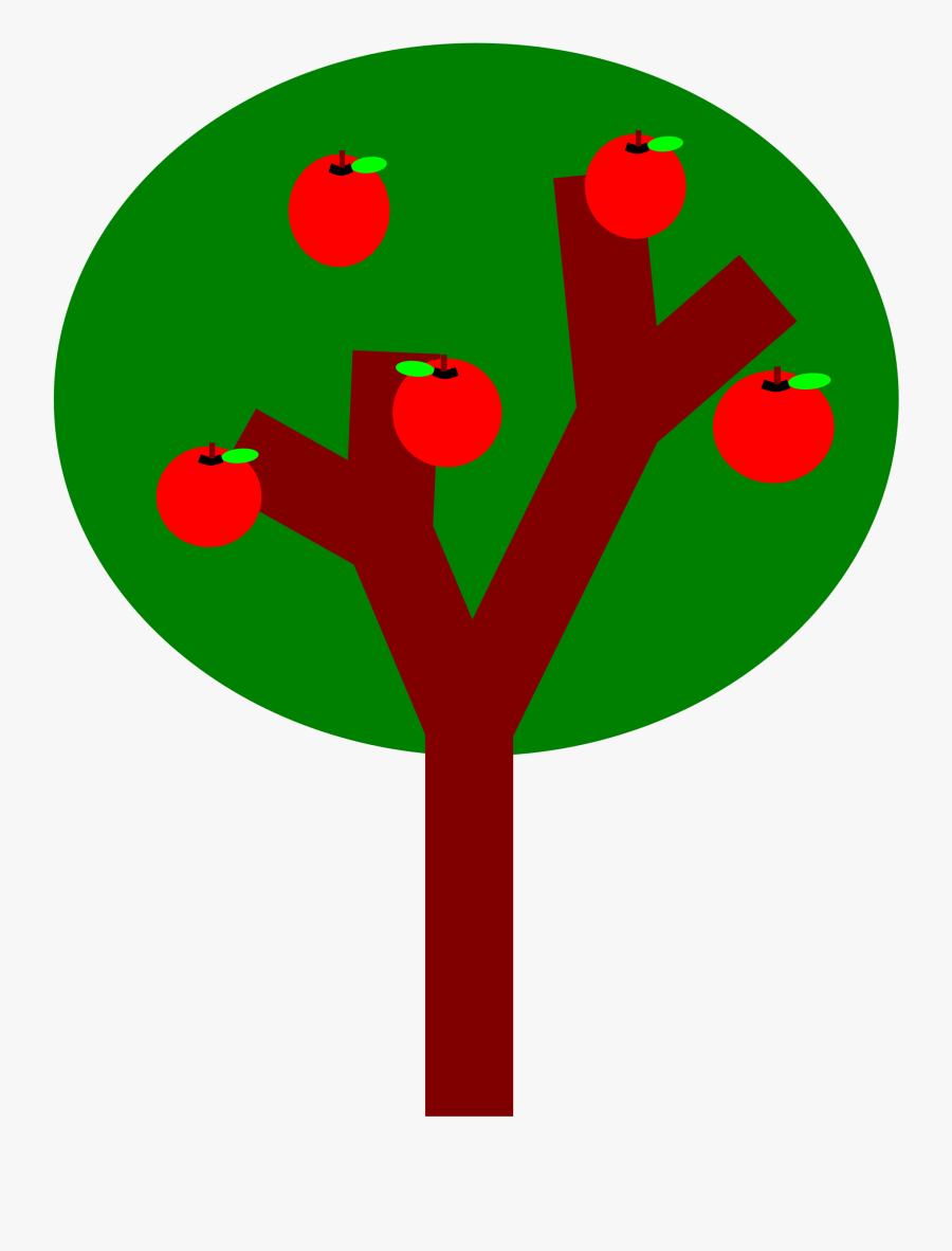 A Tree With Apples Banner Download - Tree With 5 Apples Clipart, Transparent Clipart