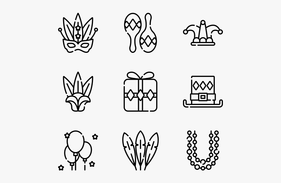 Mardi Gras - Augmented Reality Icon Vector, Transparent Clipart