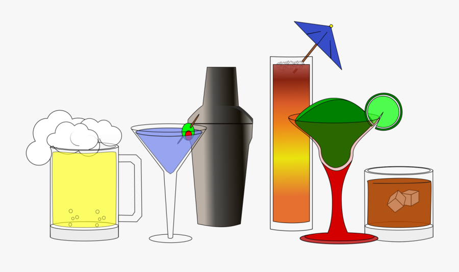 Clip Art Alcoholic Drinks Clipart - Happy Hour Drinks Clipart, Transparent Clipart