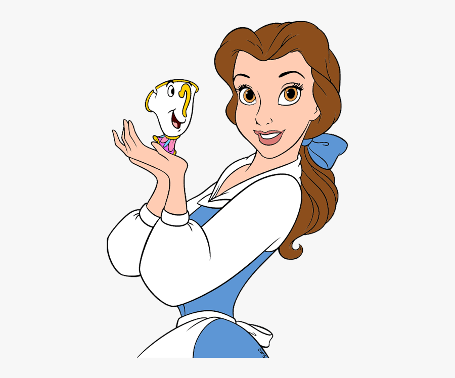 Head Clipart Belle - Belle And Chip Beauty And The Beast, Transparent Clipart