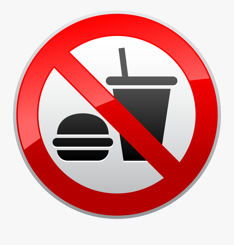 No Food Or Drink Sign Clipart - No Food To Be Consumed In This Area, Transparent Clipart