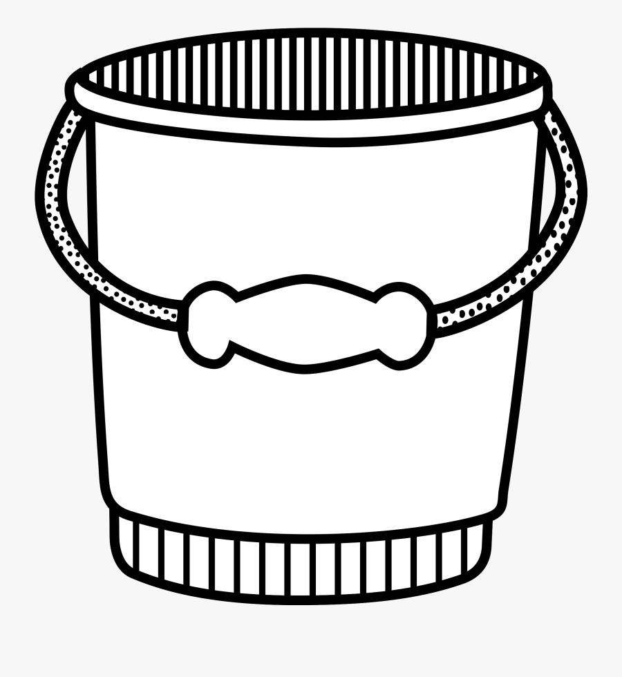 Apples Clipart Bucket - Bucket Black And White, Transparent Clipart