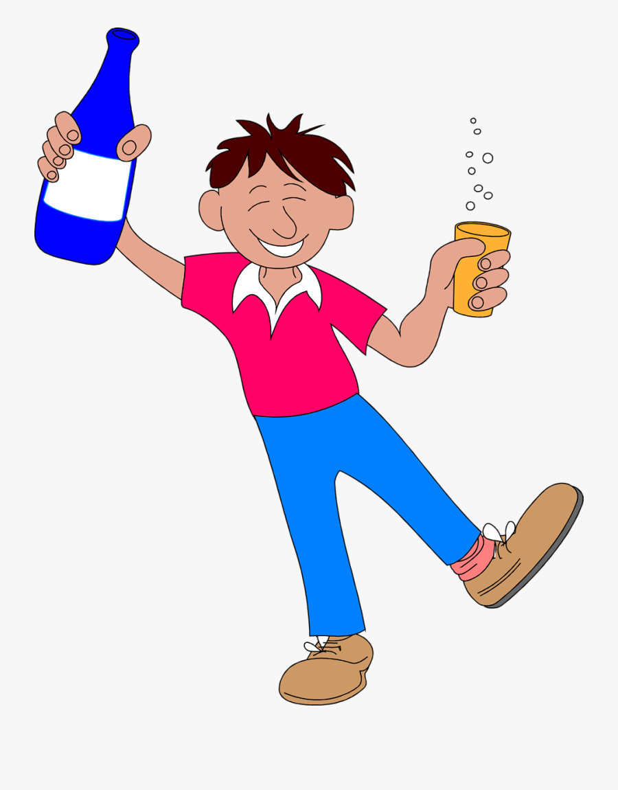 Drink Clipart Man - Teens Drinking Alcohol Clipart, Transparent Clipart