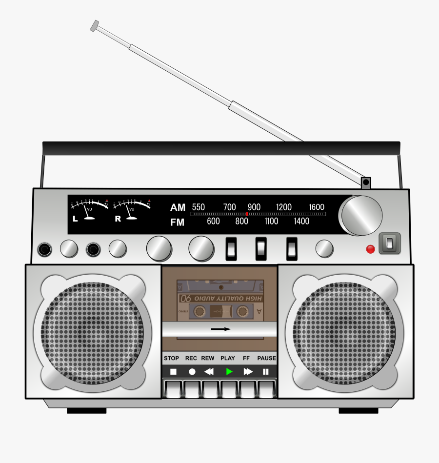 Electronic Instrument,electronic Device,media Player - Boombox Radio Clip Art, Transparent Clipart