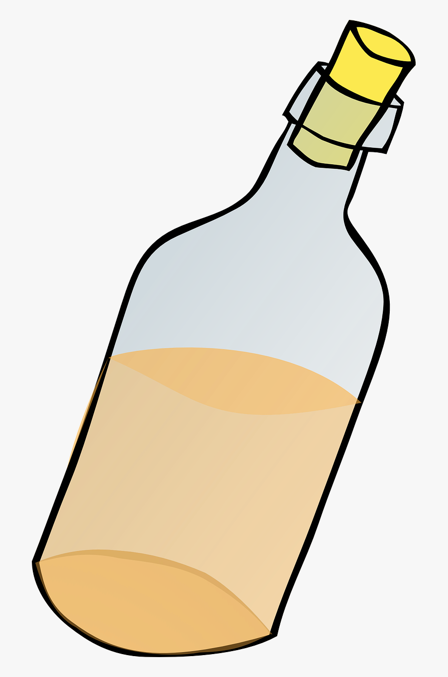 Drink Clipart Liquor - Message In A Bottle, Transparent Clipart