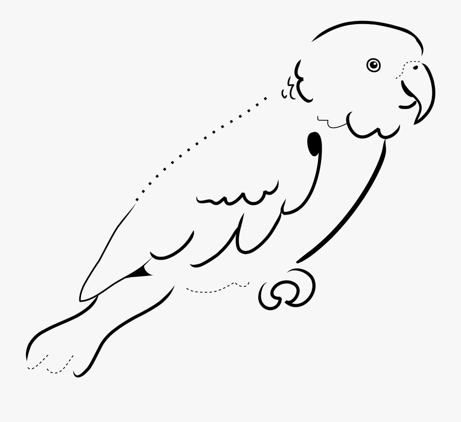 Parrot Clip Art Black And White - Transparent Parrot Images Clip Art, Transparent Clipart