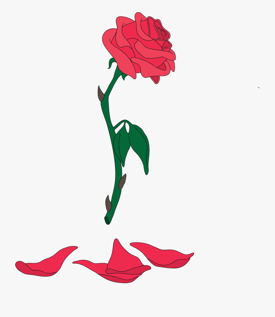 Clipart Rose Beauty And The Beast - Beauty And The Beast Rose Clipart, Transparent Clipart