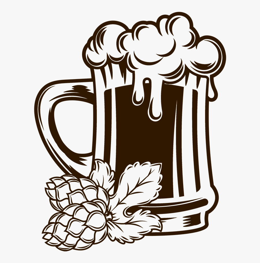Wheat Beer Low-alcohol Beer Malt Beer Clip Art - Beer Black And White Png, Transparent Clipart