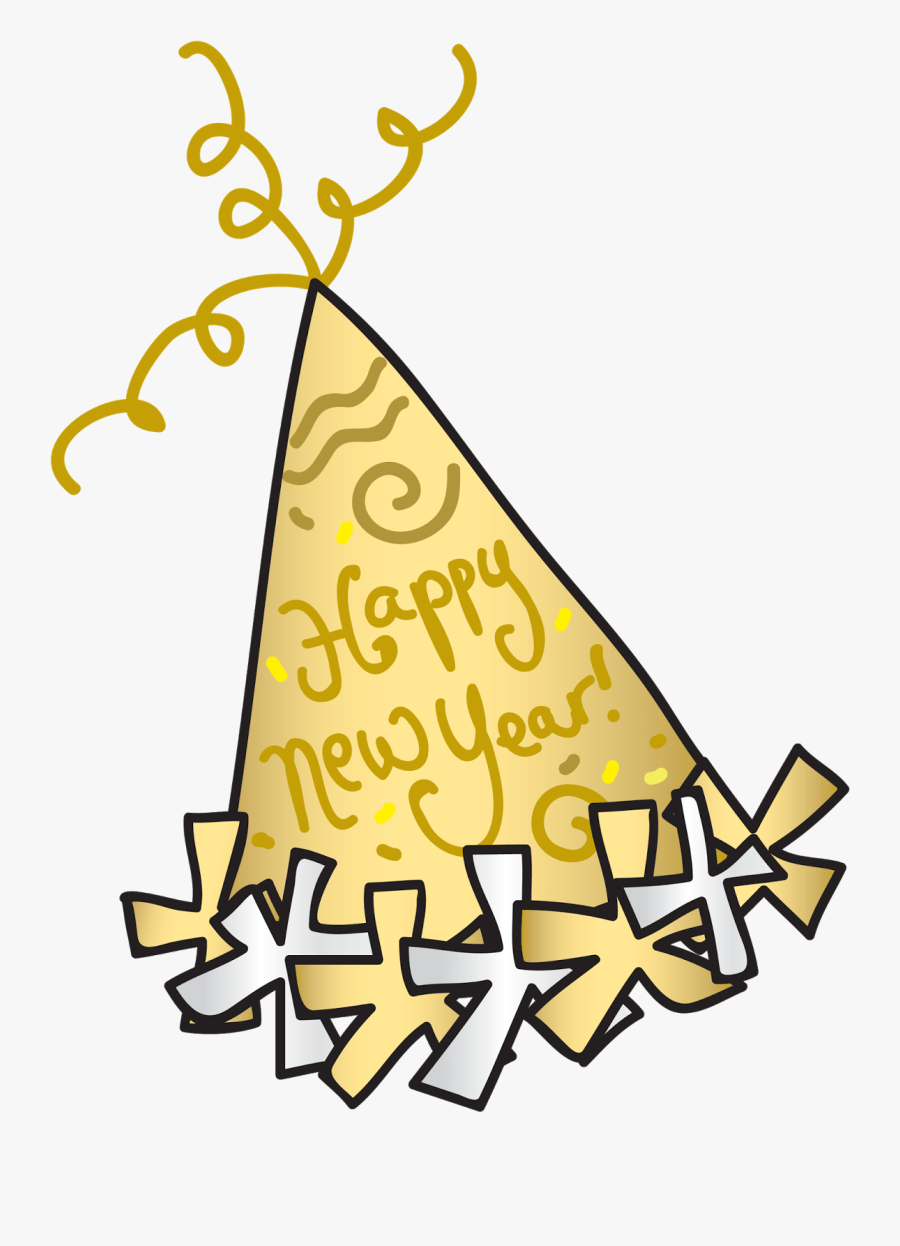 Party Hat Happy New Year Clipart Years Eve Transparent - Happy New Year Hat Clipart, Transparent Clipart