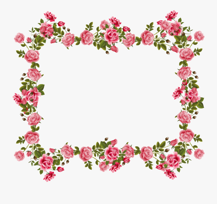 #happymothersday #frame #pictureframe #flowerslover - Flower And Heart Border, Transparent Clipart