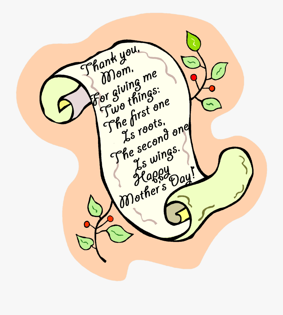 A Mother"s Day Poem, Transparent Clipart