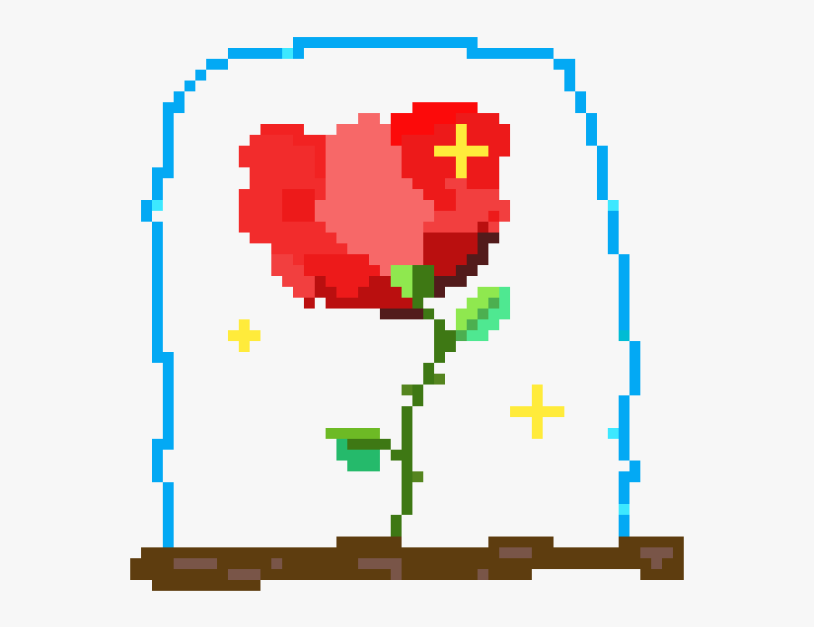 Beauty And The Beast Rose - Pixel Game Controller Png, Transparent Clipart