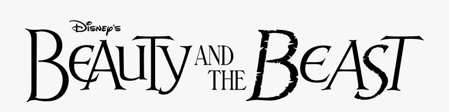 Belle Beauty And The Beast Silhouette Theatre - Beauty And The Beast Logo Black And White, Transparent Clipart