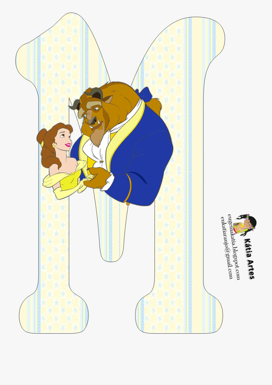 Alfabeto Disney, Milena, Beauty And The Beast, Alphabet, - Letras M De La Bella Y La Bestia, Transparent Clipart