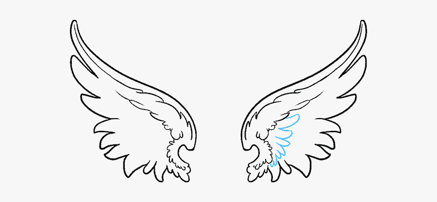Clip Art Depression Drawings How To - Angel Wings Drawing Transparent, Transparent Clipart