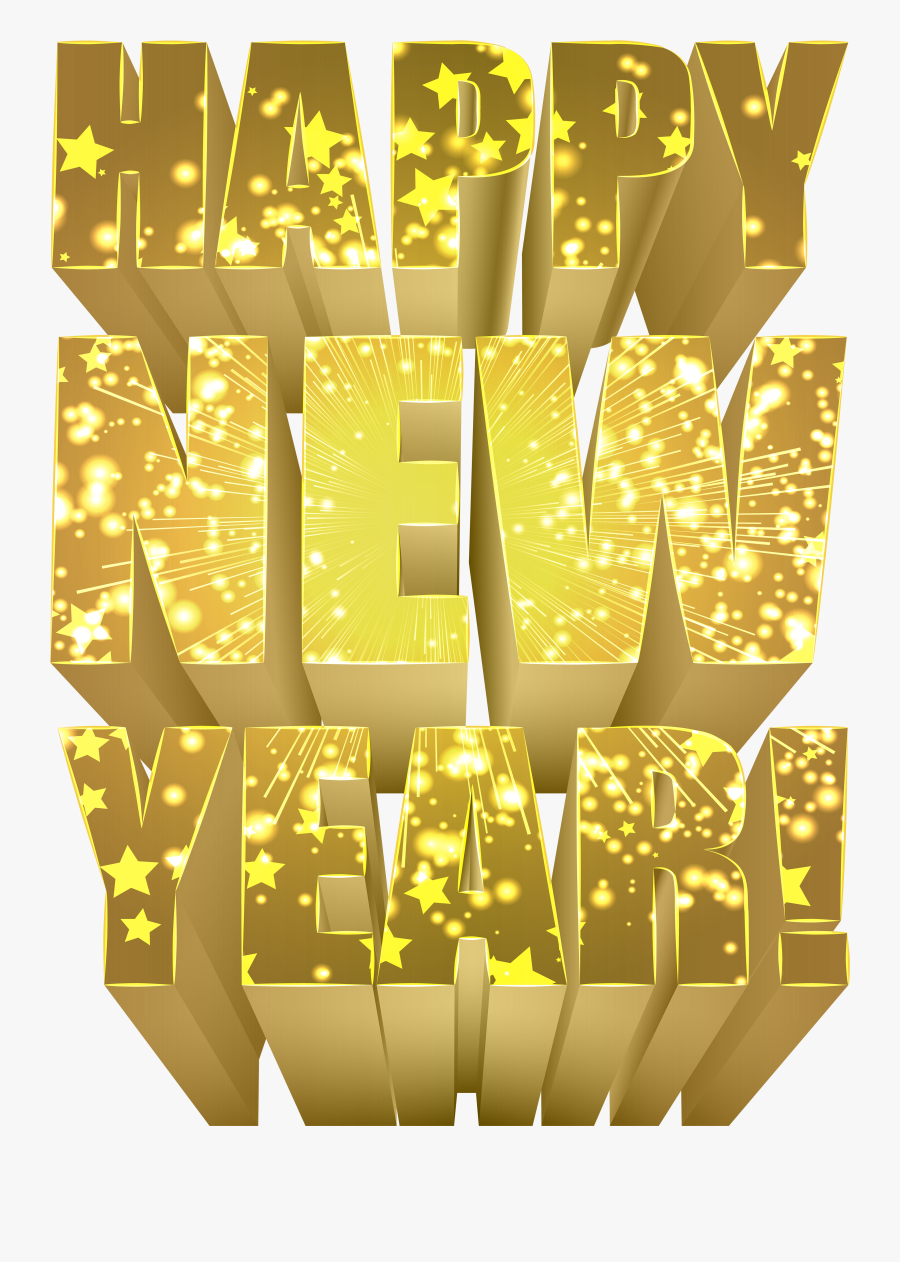 Happy Gold Png Clip - Happy New Year Gold Png, Transparent Clipart