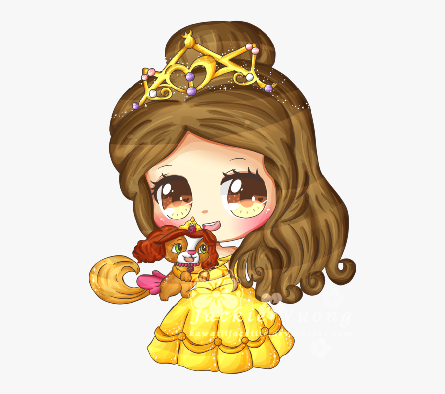 Transparent Princess Belle Png - Beauty And The Beast Kawaii, Transparent Clipart