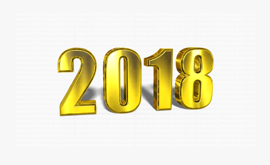 Transparent Happy New Year 2017 Clipart Black And White - 2018 3d Logo Png, Transparent Clipart