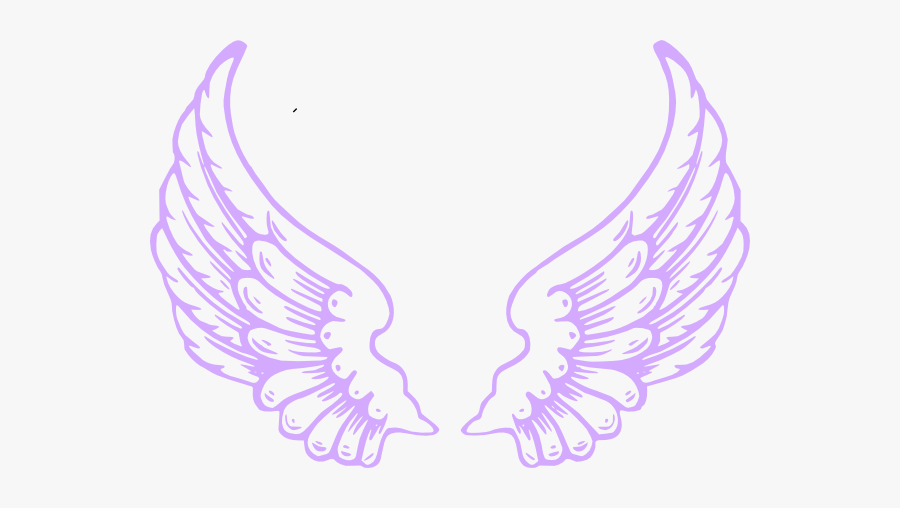 #purple #outline #angel #wings #freetoedit - Purple Angel Wings, Transparent Clipart