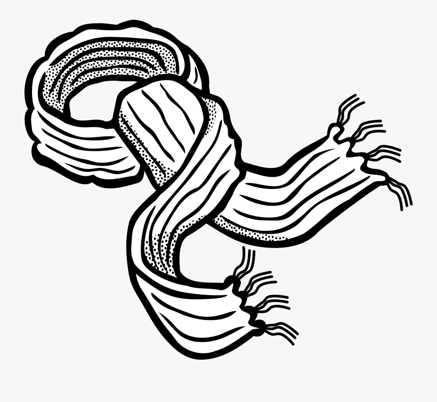 Scarf Clipart - Scarf Black And White Png, Transparent Clipart