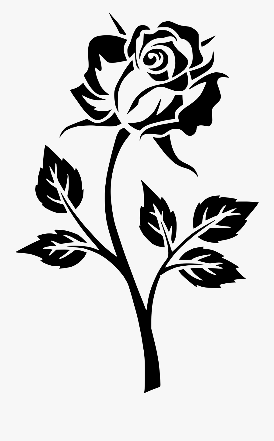 Clip Art Library Silhouette At Getdrawings Com - Clip Art Rose Flowers, Transparent Clipart