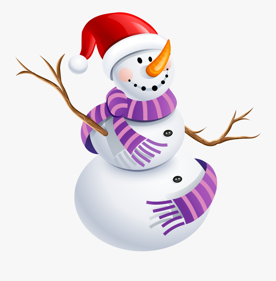 Snowman Scarf Clipart - Snowman Png, Transparent Clipart